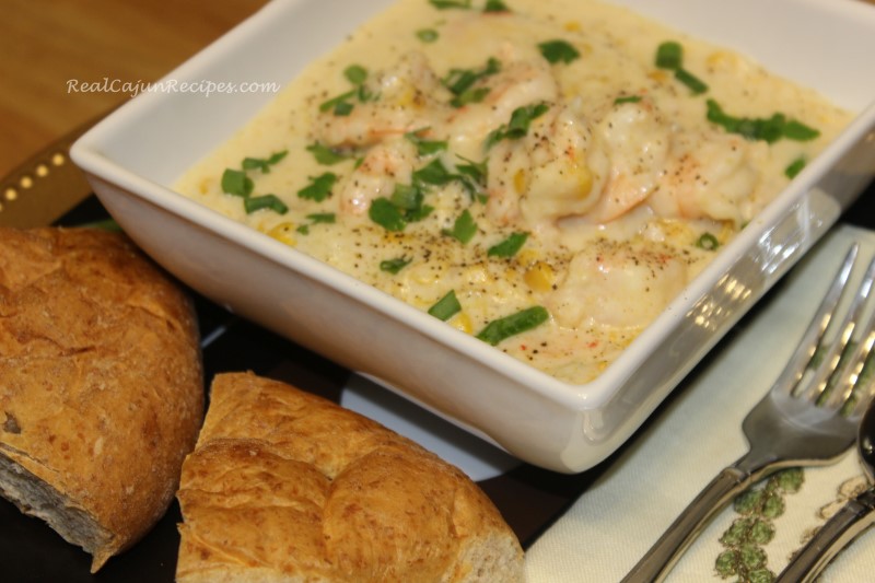 Corn And Shrimp Chowder Soup Realcajunrecipes La M De Maw Maw