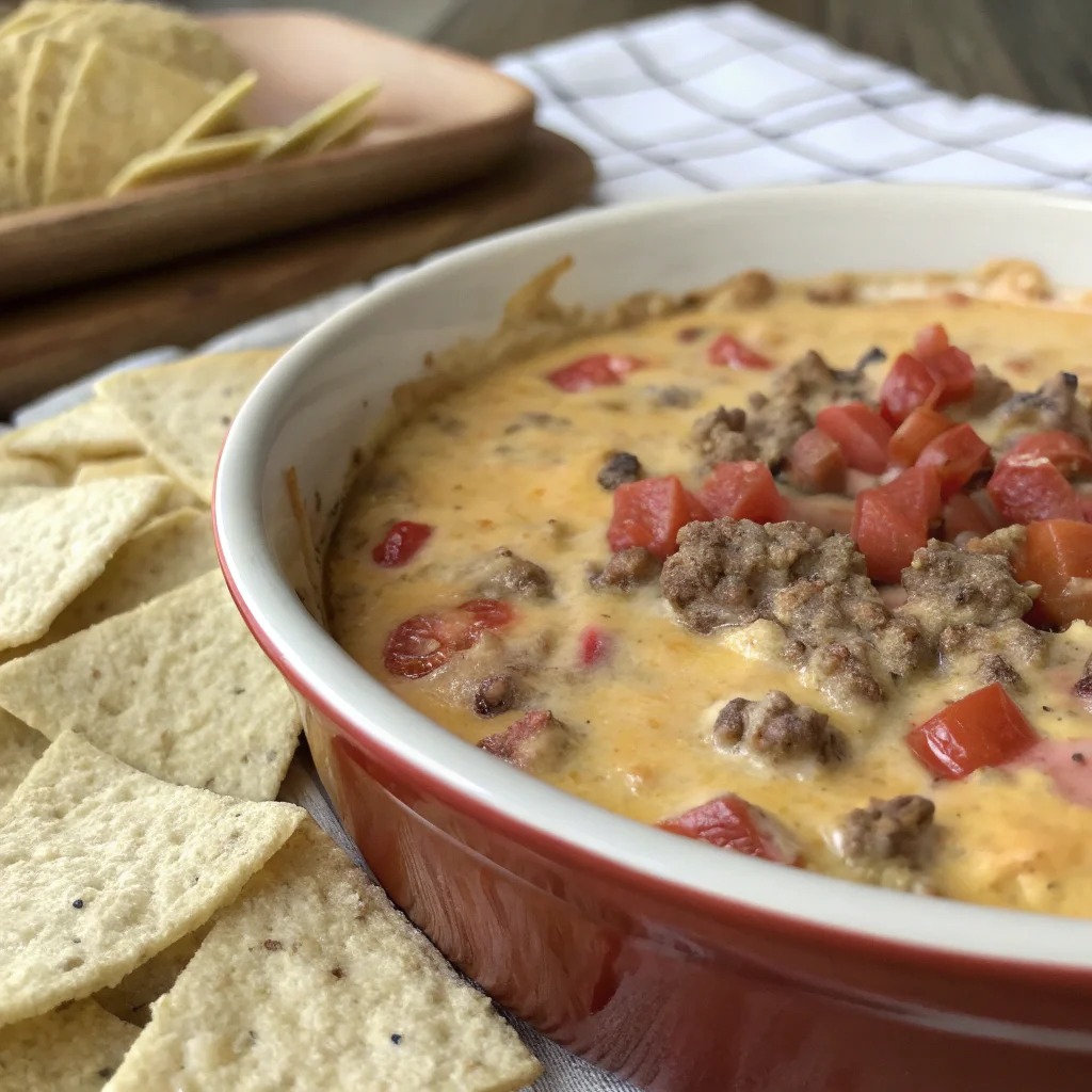 Ground Beef & Cheese Dip (Slow Cooker Style)