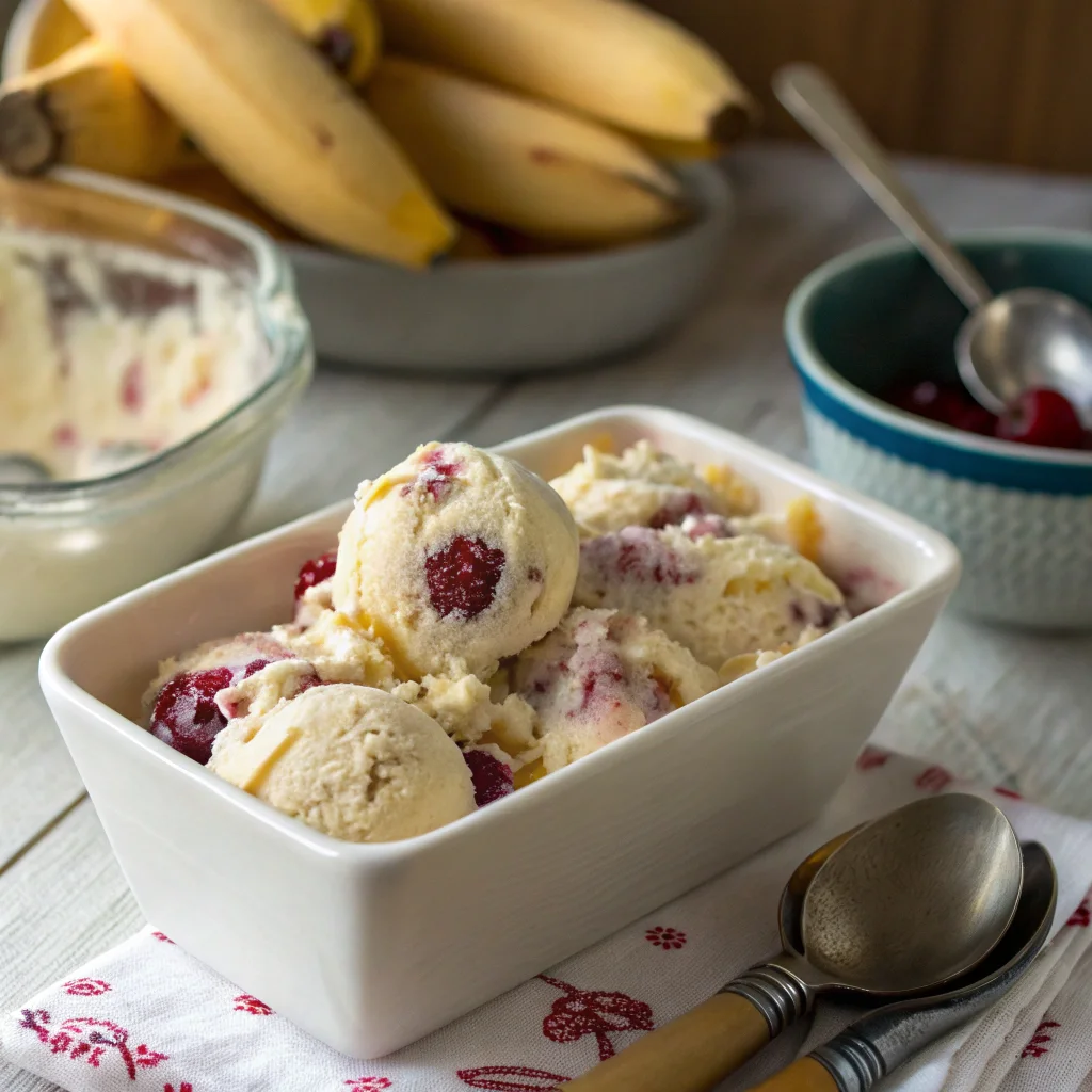 Homemade Ice Cream (Banana or Cherry)