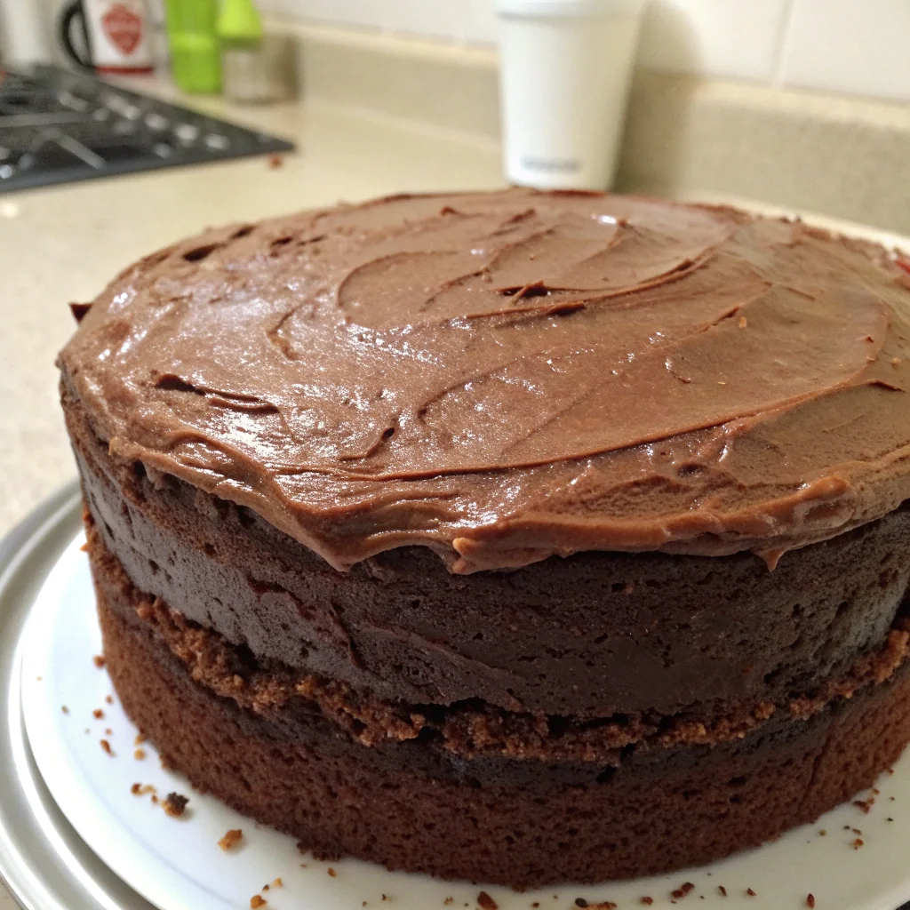 Old Fashioned Classic Chocolate Cake with Chocolate Frosting